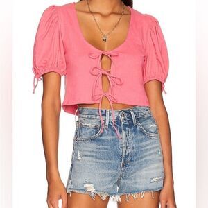 Free People Kitty Tee In Velvet Rose